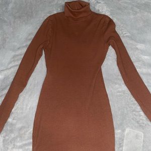 Turtle neck, long sleeve dress